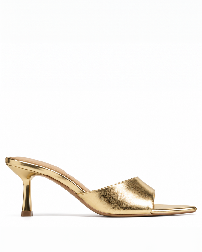 Gold Malina Heeled Mules