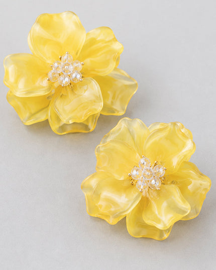 Yellow Amalfi Floral Earrings