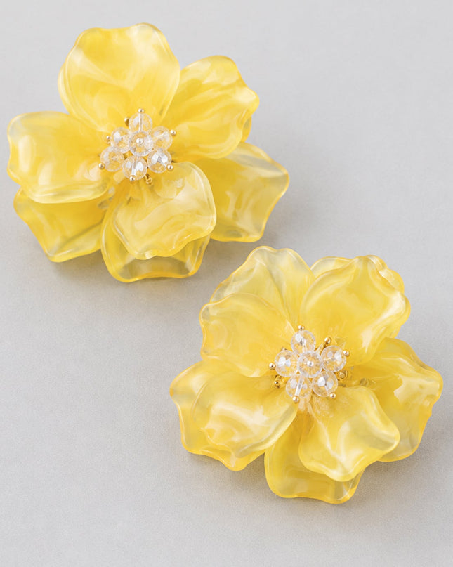 Yellow Amalfi Floral Earrings