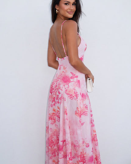 Pink Multi Floral Maxi Dress