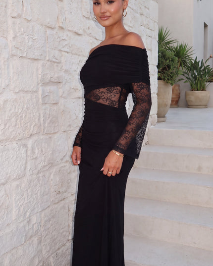 Black Lace Maxi Dress