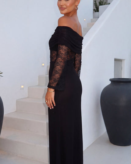 Black Lace Maxi Dress