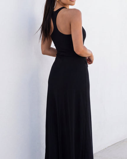Black Halter Maxi Dress