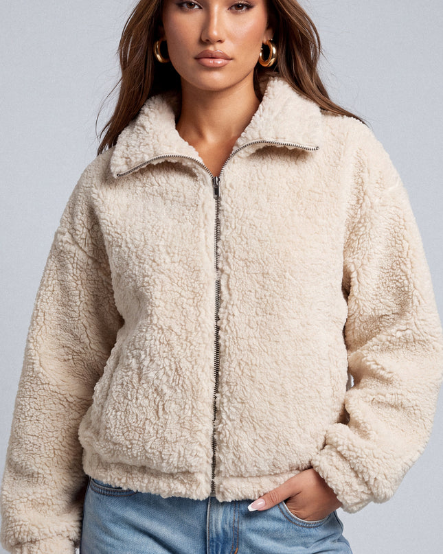 Cream Beige Copenhagen Sherpa Jacket