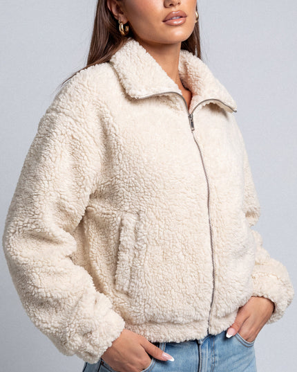 Cream Beige Copenhagen Sherpa Jacket