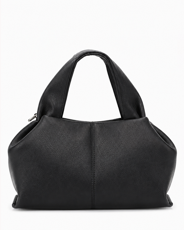 Black Soft PU Leather Handbag