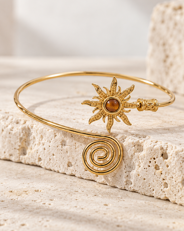 Brown Sun Arm Cuff Bracelet