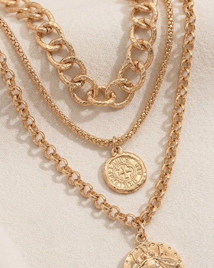 Gold Chains Multi Necklace