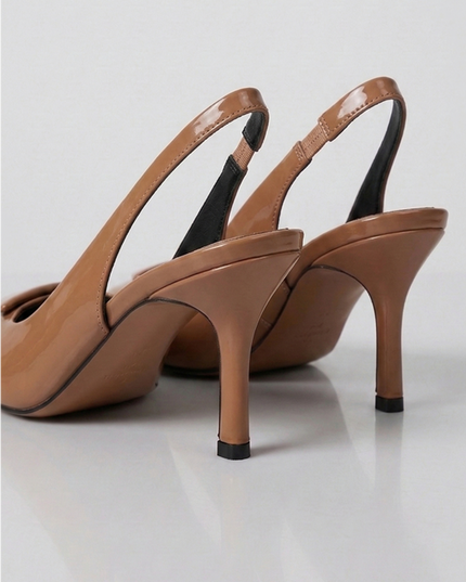 Mocha Sling back Heel