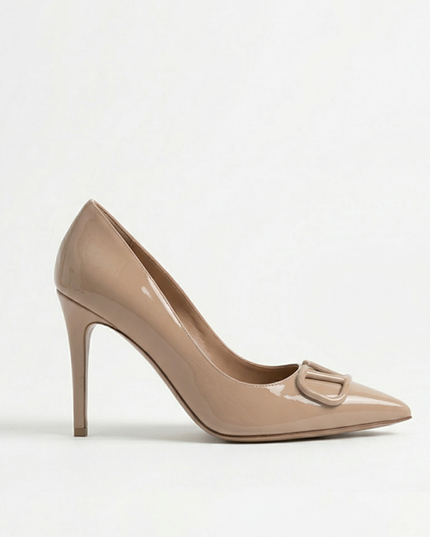 Beige Pointed Toe Pumps