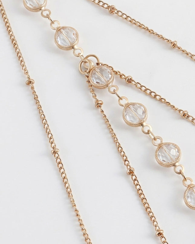 Gold Draped Crystal Multi-strand Leg Chain