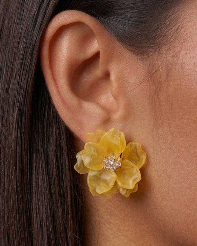 Yellow Amalfi Floral Earrings