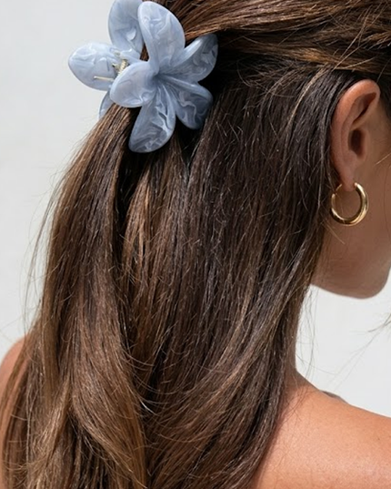 Blue Flower Summer Hair Clip