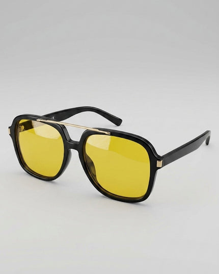 Yellow Aviator Tinted Sunglasses